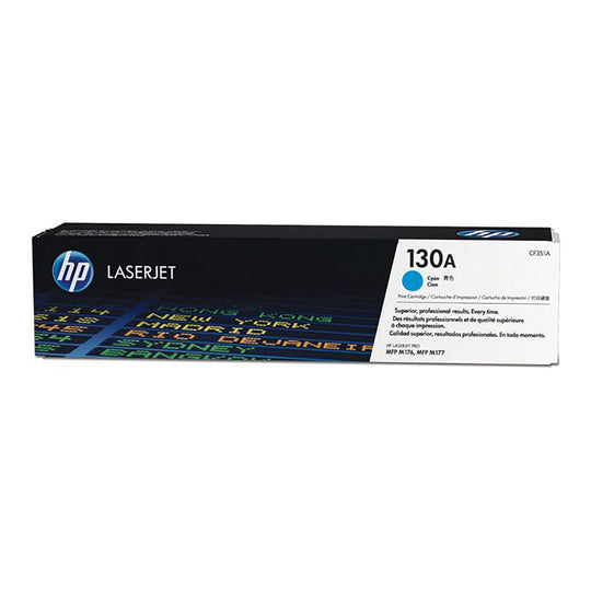 HP 130A Cyan Original LaserJet Toner Cartridge (CF351A) - 1000 Pages
