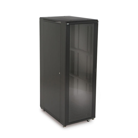 37U 19" Floor-Standing Glass Data Cabinet - 600x1000mm, Adjustable Profiles