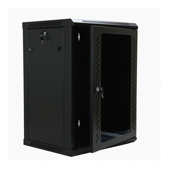 15U 19" Wall-Mount Network Cabinet - 4-Post, 200lb Load, Hinged
