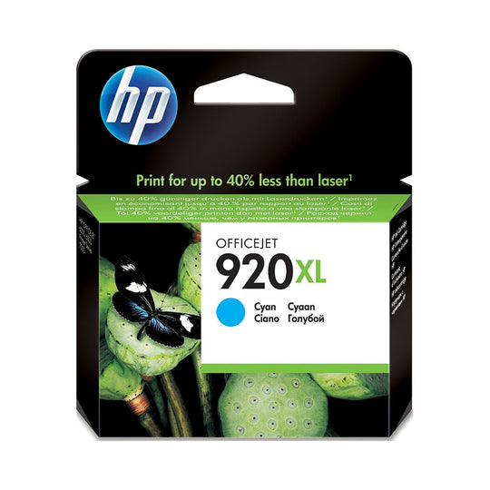HP 920XL Cyan High-Yield Original Ink Cartridge (CD972AE) - 700 Pages