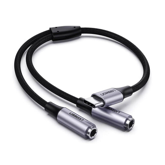 UGREEN Type-C to Dual 3.5mm Female Audio Splitter Cable (25cm)