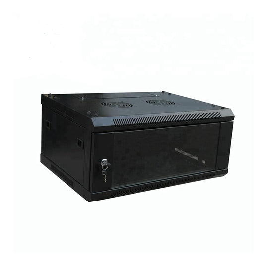 6U 19" Wall-Mount Network Rack - IP20, Toughened Glass Door
