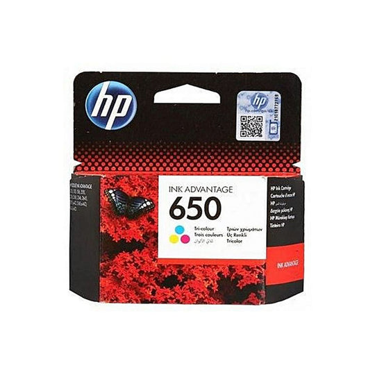 HP 650 Tri-Color Original Ink Cartridge (CZ102AE) - 200 Pages