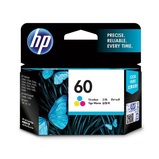 HP 60 Tri-Color Original Ink Cartridge (CC643WN) - 165 Pages