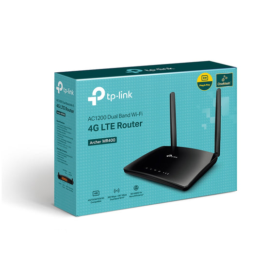 TP-Link Archer MR400 AC1350 4G LTE Router - Dual-Band, 64 Devices