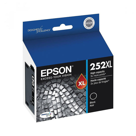 Epson 252XL Black High-Yield Ink Cartridge (T252XL120-S) - 1100 Pages