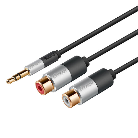 Dtech 3.5mm Male to 2 RCA Female Audio Cable