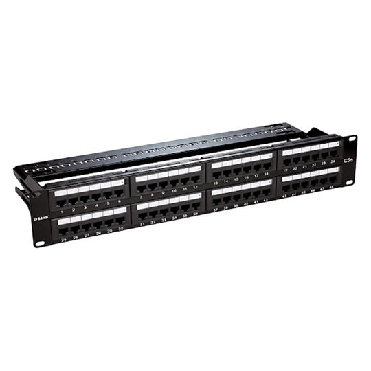 D-Link NPP-C61BLK481 48-Port Cat6 UTP Loaded Patch Panel - 2U