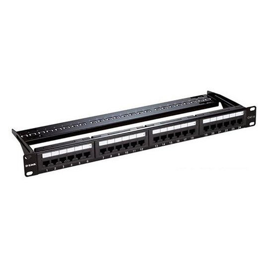 D-Link NPP-C61BLK241 24-Port Cat6 UTP Loaded Patch Panel - 1U
