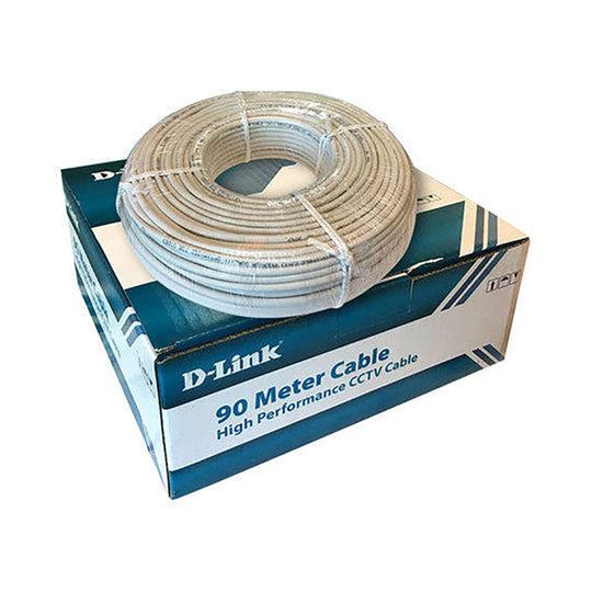 D-Link RG59 3+1 CCTV Coax Cable - 90m Reel, Shielded