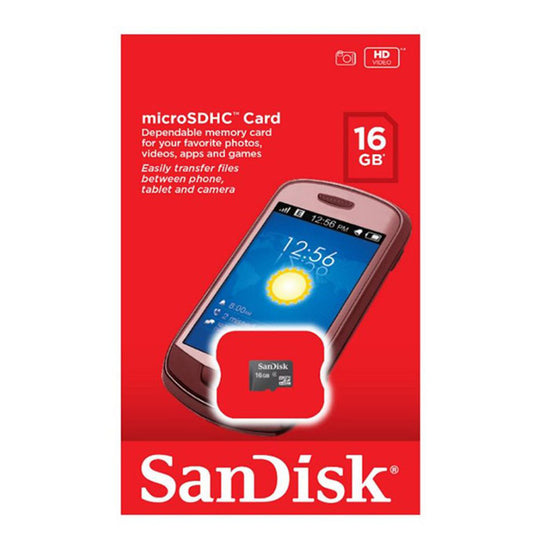 SanDisk 16GB microSDHC Class 4 Memory Card