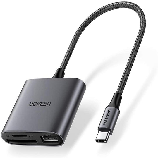 UGREEN 80798 USB-C 3-in-1 Card Reader - SD/TF + USB OTG, 2TB Support