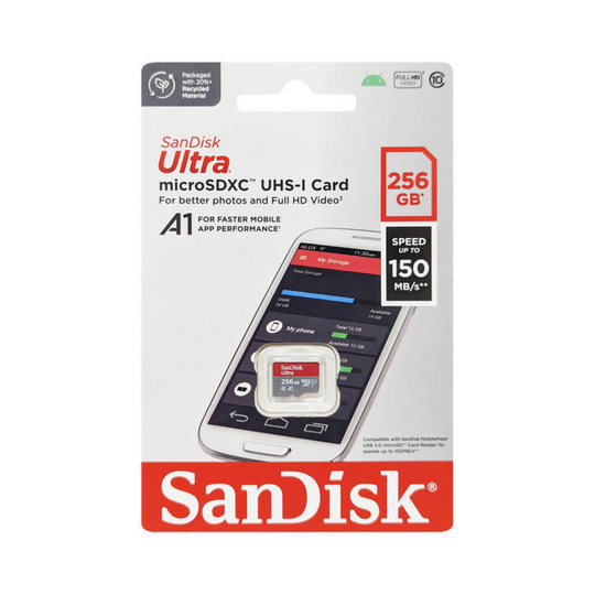 SanDisk Ultra 256GB microSDXC UHS-I Memory Card (A1, 150MB/s)