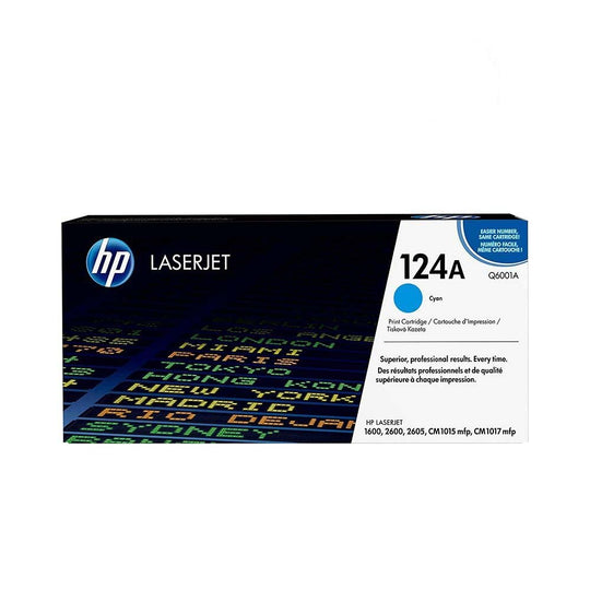 HP 124A Cyan Original Laser Toner Cartridge (Q6001A) - 2500 Pages
