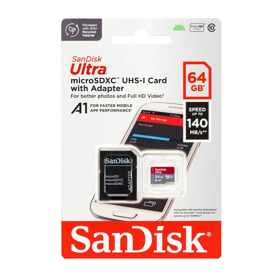 SanDisk Ultra 64GB microSDXC UHS-I Memory Card