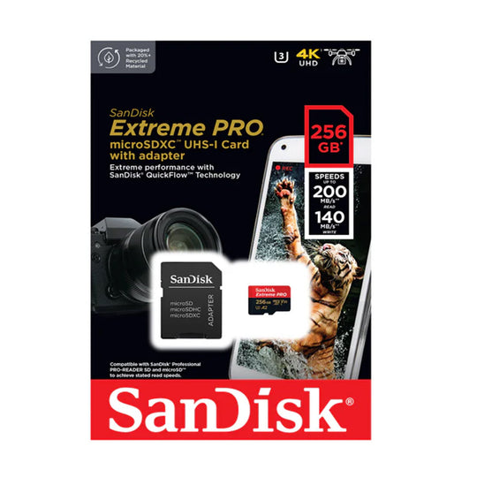 SanDisk 256GB Extreme PRO microSD Card 200MB/s A2 Performance
