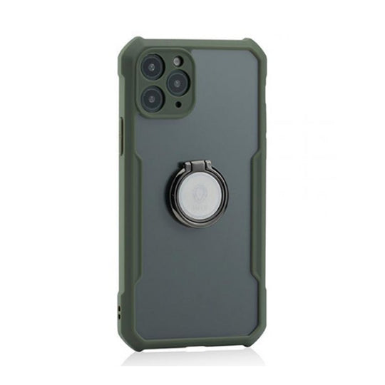 Green Stylishly Tough Shockproof Case with Ring for iPhone 11 Pro