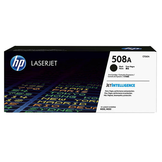 HP 508A Black Original LaserJet Toner Cartridge (CF360A) - 6000 Pages