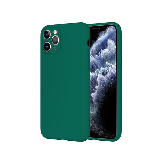 Green Liquor Silicone Case - iPhone 12 Pro 6.1", Microfiber Lining