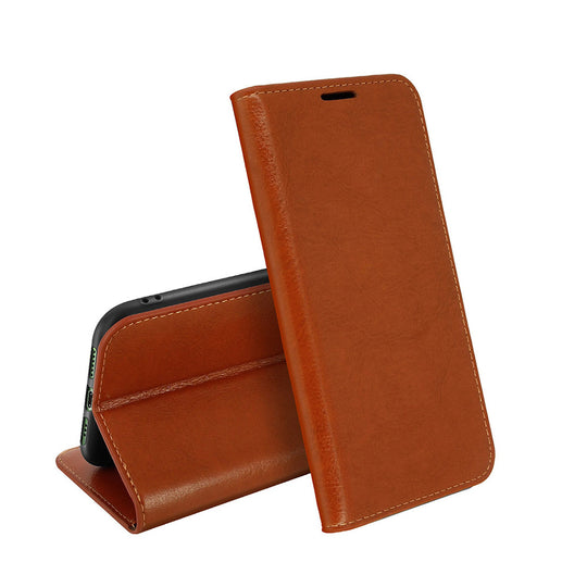 Green Classic Wallet Leather Case - iPhone 12 Pro 6.1", Kickstand + Card Slots