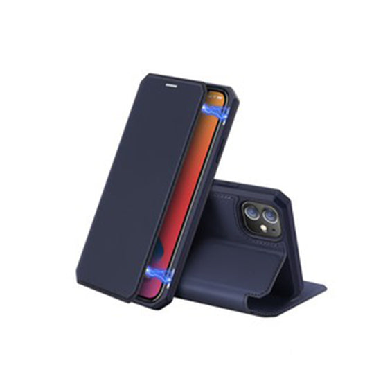 Green Classic Wallet Leather Case - iPhone 12 Mini 5.4", Kickstand + Card Slots