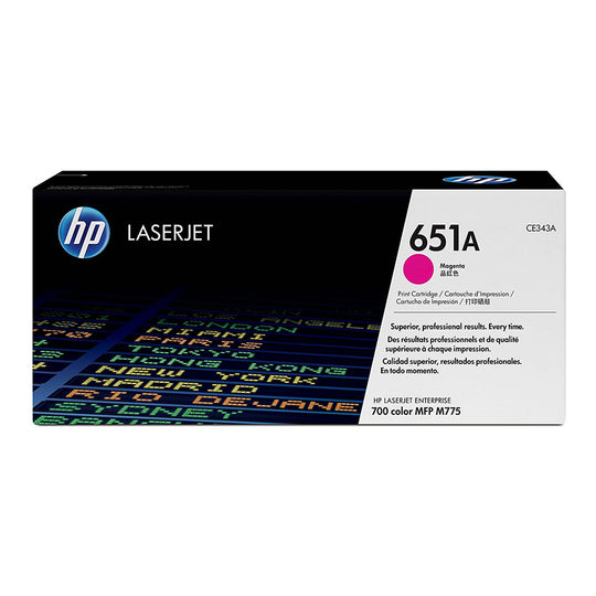 HP 651A Magenta Original LaserJet Toner Cartridge (CE343A) - 16000 Pages