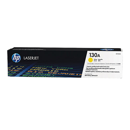 HP 130A Yellow Original LaserJet Toner Cartridge (CF352A) - 1000 Pages
