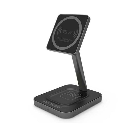 Promate AuraBase-15W Magnetic Wireless Charger Stand