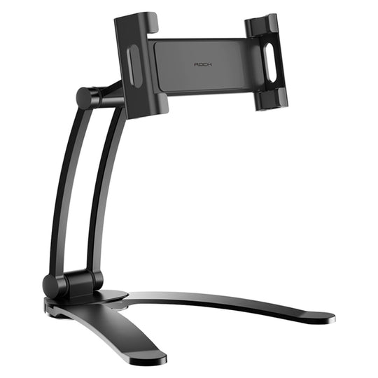 Rock RPH0877 360° Adjustable Lazy Desktop Holder - Phones/Tablets, Silver/Black