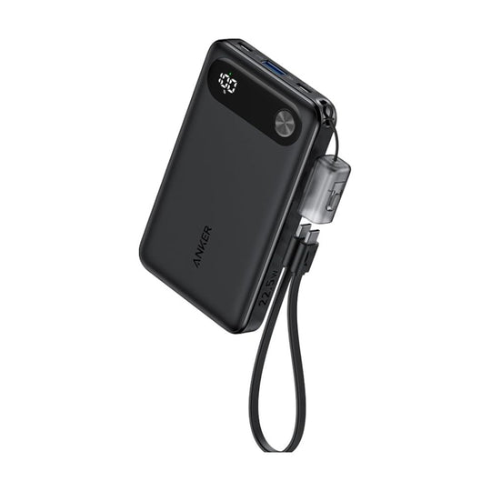 Anker 10,000mAh Power Bank with Built-in USB-C Cable, 22.5W Fast Charging