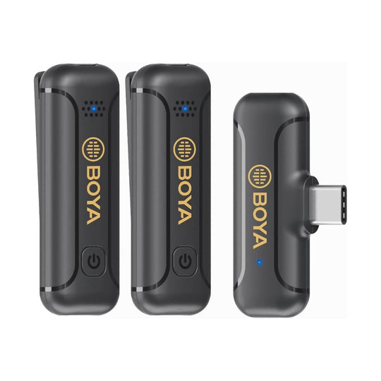 BOYA BY-WM3T2-U2 Dual Wireless Microphone - USB-C, 2.4GHz, 100m Range