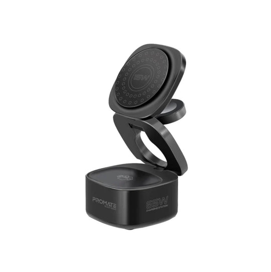 Promate Rubix-65W 5-in-1 GaN Wireless Charging Station – MagSafe & Fast USB-PD Charger