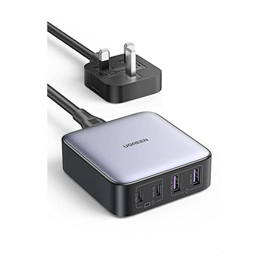 UGREEN 90767 Nexode 65W 4-Port GaN Desktop Charger - 2x USB-C + 2x USB-A, UK Plug