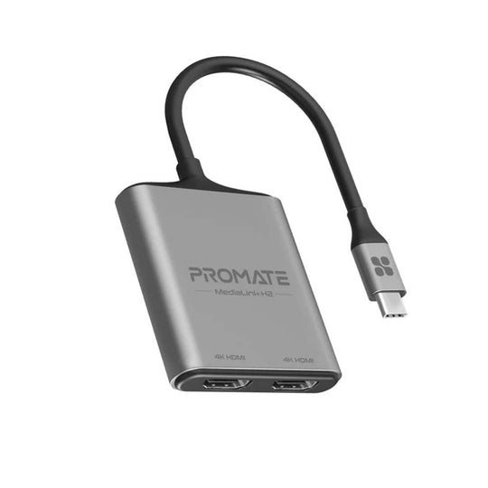 Promate Medialink-H2 USB-C to HDMI Adapter – Compact Plug & Play 4K Monitor Connector