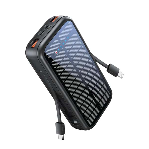 Promate SolarTank-20PDQi 20000mAh Power Bank – Solar Charging & LED Light