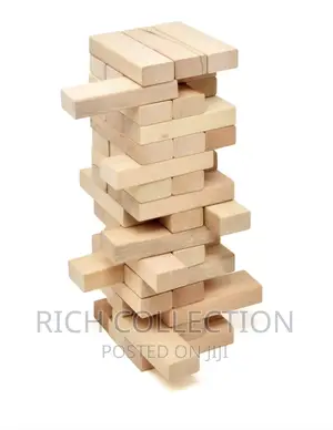 Jenga Wood Game | Timber Tower 54-Piece Stacking Blocks