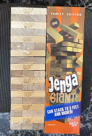 Wood Jenga Game Giant | 54-Piece Classic Stacking Tower for Kids & Adults