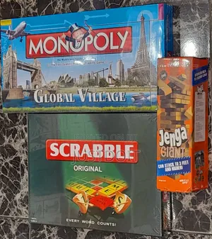 3 in 1 Game Pack – Monopoly, Scrabble & Jenga | Triple Family Fun