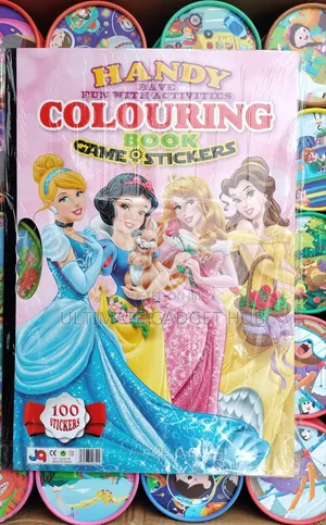 Handy Colouring Book With 100 Stickers - Kids Activity Book