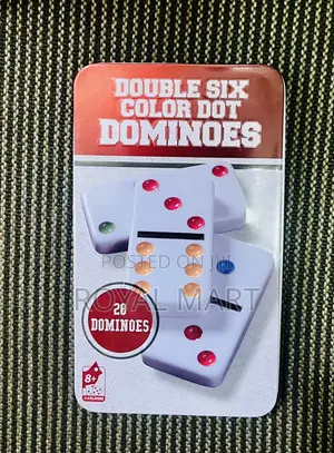 Dominoes Game - Double Six Set with Tin Box, 28 Tiles