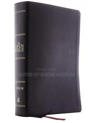The Open Bible NIV, Leathersoft, Black, Red Letter: Complete Reference System