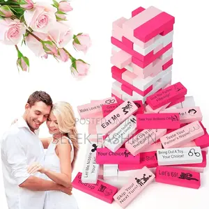 54pcs Adult Jenga - 3 Colours - Date Night Couples Game