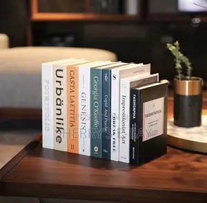 Designer Faux Books for Decor: Aesthetic Stack of Unreadable Books for Home & Office Styling