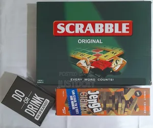 Scrabble + Jenga + Do or Drink - Triple Game Fun Bundle