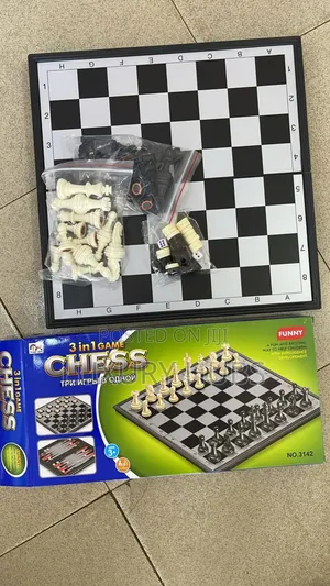 3-in-1 Chess Board Game - Magnetic Travel Set