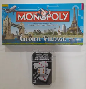 Monopoly Global Village + Dominoes Game Bundle
