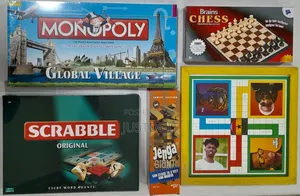 Monopoly + Scrabble + Ludo + Chess + Jenga: Complete 5-Game Bundle Set