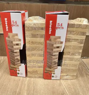 Wooden Game Jenga - 54 Piece Classic Stacking Blocks