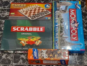 4-in-1 Game Set – Scrabble, Chess, Monopoly & Jenga