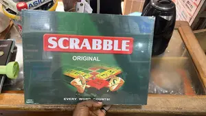 Scrabble, Monopoly, Uno and Jenga Game: Classic 4-Game Bundle Collection